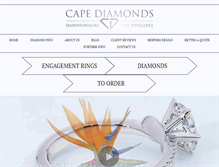 Tablet Screenshot of capediamonds.co.za